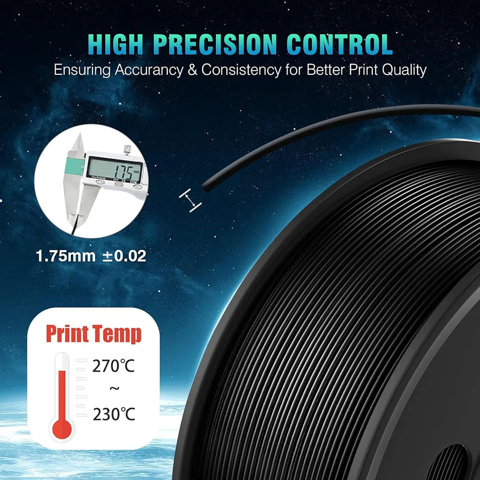 JAYO ASA / ABS / Easy ABS Filament 1.75mm 1KG 3D Filament Low Printing Temperature ABS 3D Printer Filament Excellent Resistance