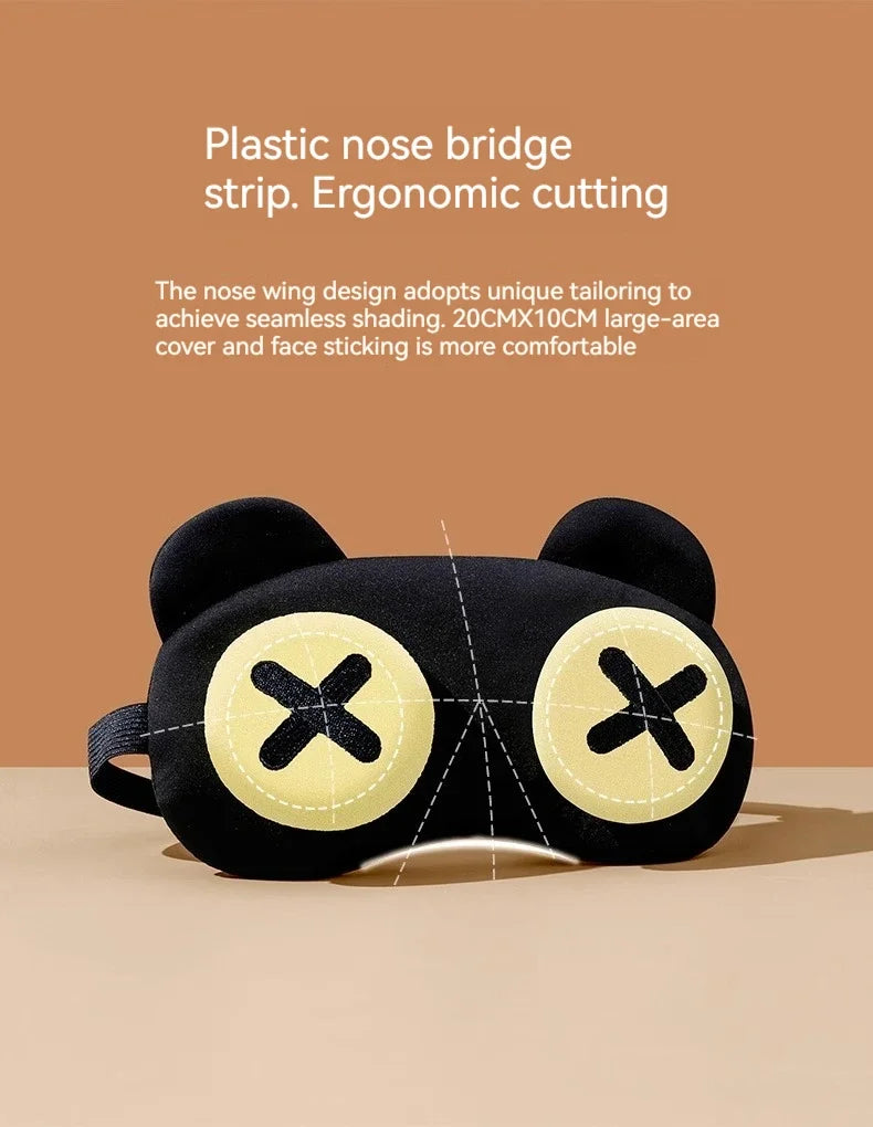 Cute eye masks, creative sleep eye masks, light-blocking midday rest eye masks, and eye fatigue relief eye masks