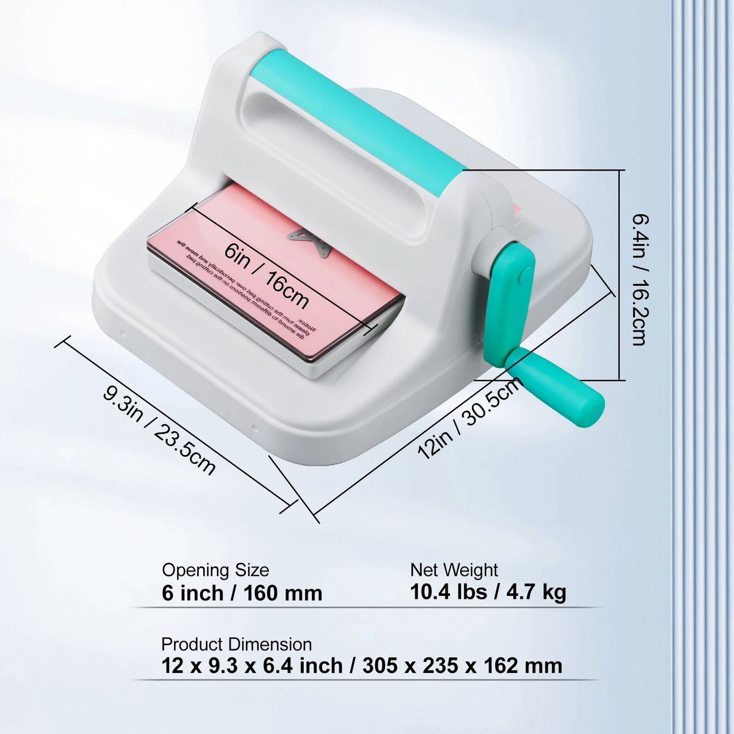 SucceBuy 6/9in Manual Die Cutting Embossing Machine Mini Opening Scrapbooking Handmake Tools for DIY Art Craft Card Decorations