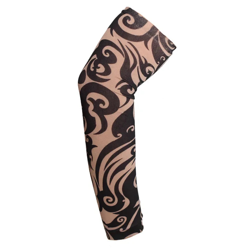 Summer Outdoor Riding Flower Arm Tattoo Sleeve Sports Travel Fishing Sunscreen Tattoo Sleeve Arm Guard
