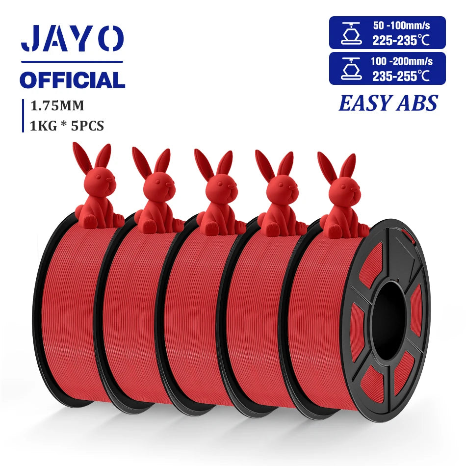 JAYO ASA / ABS / Easy ABS Filament 1.75mm 1KG 3D Filament Low Printing Temperature ABS 3D Printer Filament Excellent Resistance