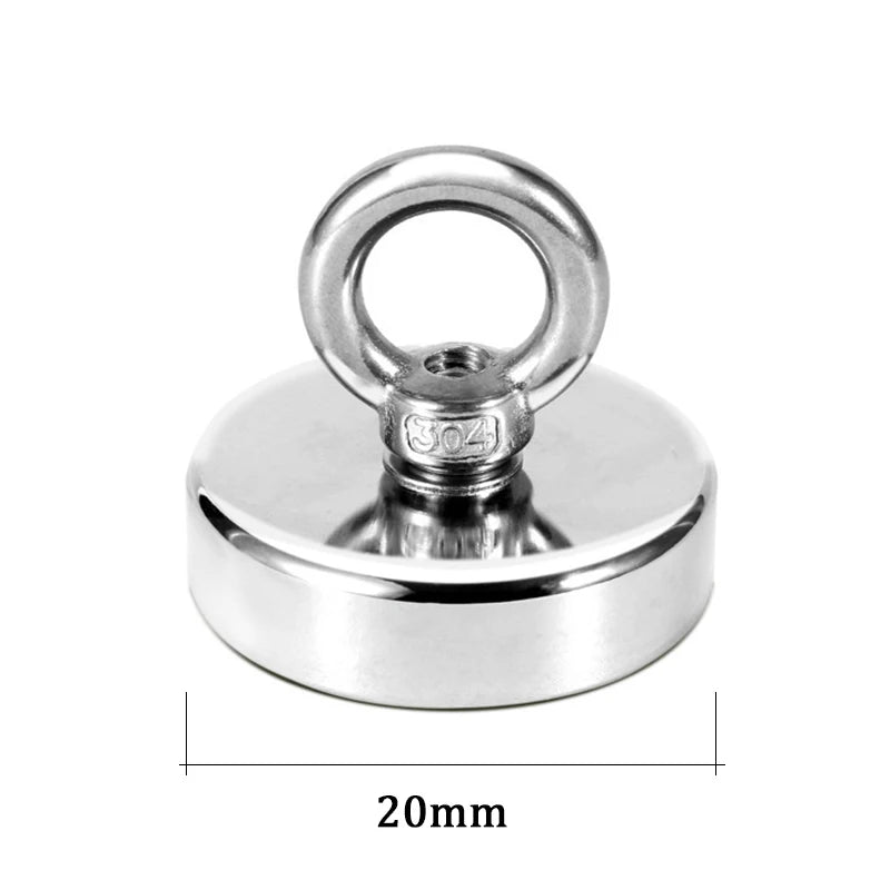 Super Strong Neodymium Fishing Magnets Heavy Duty imanes Magnet with Countersunk Hole Eyebolt for Salvage Magnetic Fishing