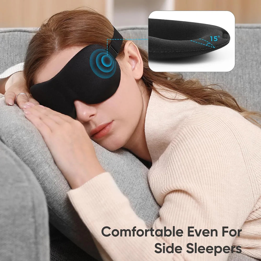 Eye Mask for Sleeping 3D Contoured Cup Blindfold Concave Molded Night Sleep Face Masks Block Out Light with Women Men Eyepatch