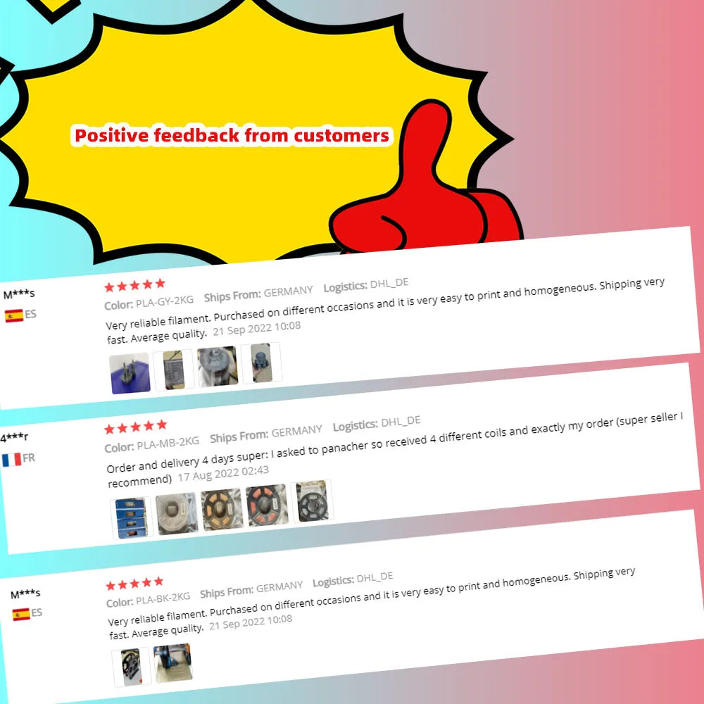 JAYO 2Roll PETG/PETG Clear 3D Printer Filament 1.75 ±0.02mm 1.1kg/roll High Toughness Neatly Wound Filament Fit Most FDM Printer