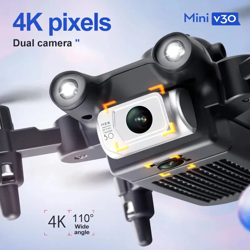 4DRC V30 Mini Drone with Camera HD 4K 1080P FPV RC Drones Profesional Five-sided Obstacle Avoidance Helicopter Drone Toy 2025