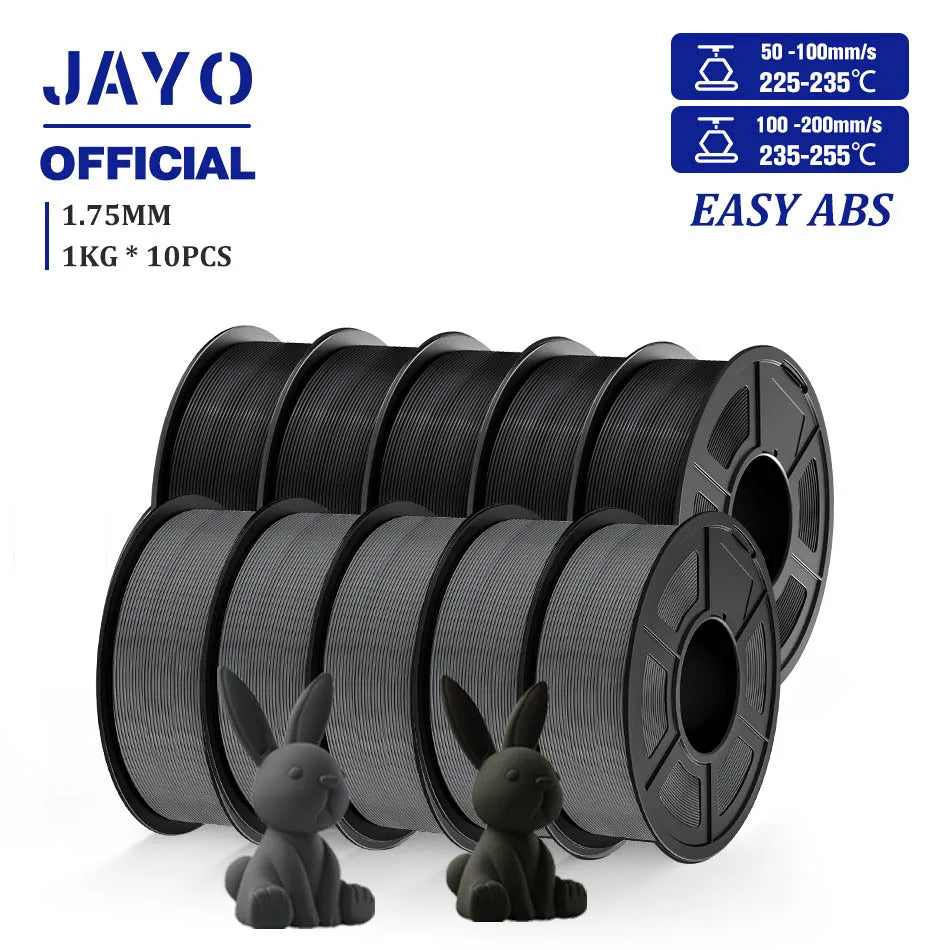 JAYO ASA / ABS / Easy ABS Filament 1.75mm 1KG 3D Filament Low Printing Temperature ABS 3D Printer Filament Excellent Resistance