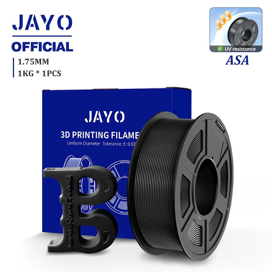 JAYO ASA / ABS / Easy ABS Filament 1.75mm 1KG 3D Filament Low Printing Temperature ABS 3D Printer Filament Excellent Resistance