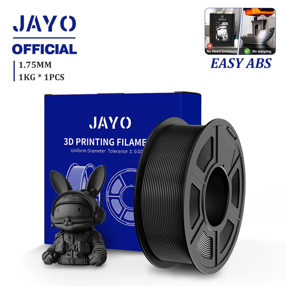 JAYO ASA / ABS / Easy ABS Filament 1.75mm 1KG 3D Filament Low Printing Temperature ABS 3D Printer Filament Excellent Resistance