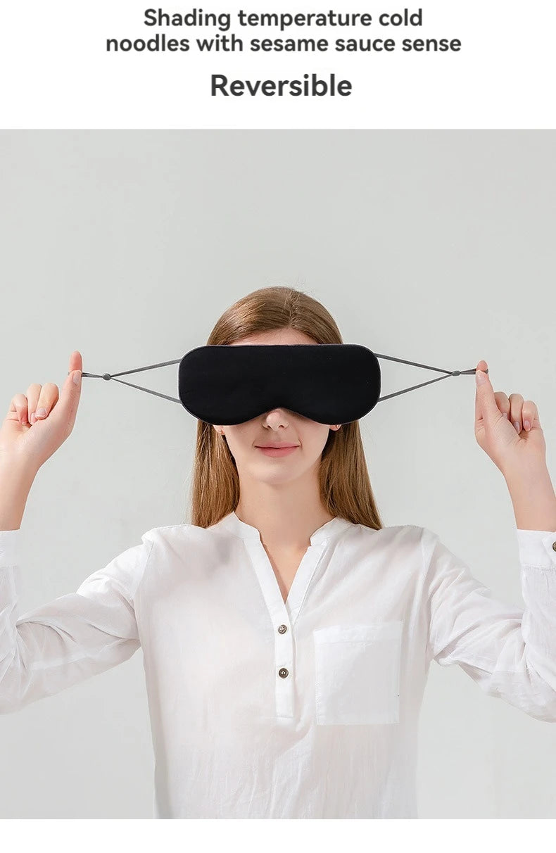 Sleeping Eye Mask Korean Style Ice Silk Warm And Cool Dual Use Adjustable Travel Light Blocking Breathable Eye Mask