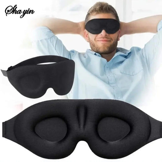 3D Eye Mask Adjustable Suitable for Men and Women with No Pressure on the Eyes Breathable and Light Blocking Eye Mask Black