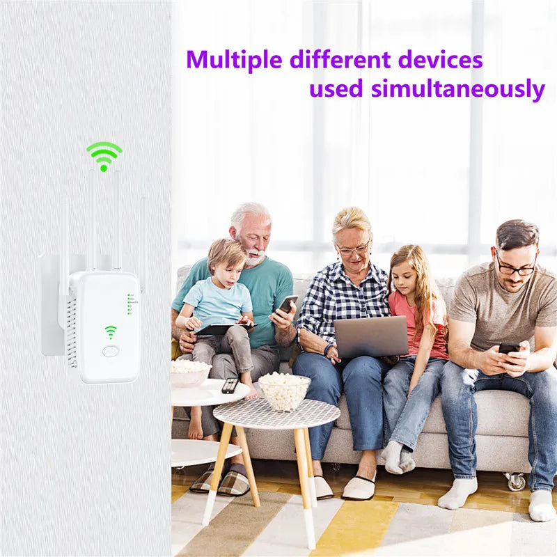 1200Mbps Wireless WiFi Repeater Signal Amplifier Router 2.4G 5G Dual-Band Extender 802.11ac Gigabit WiFi Repeater WIFI Booster