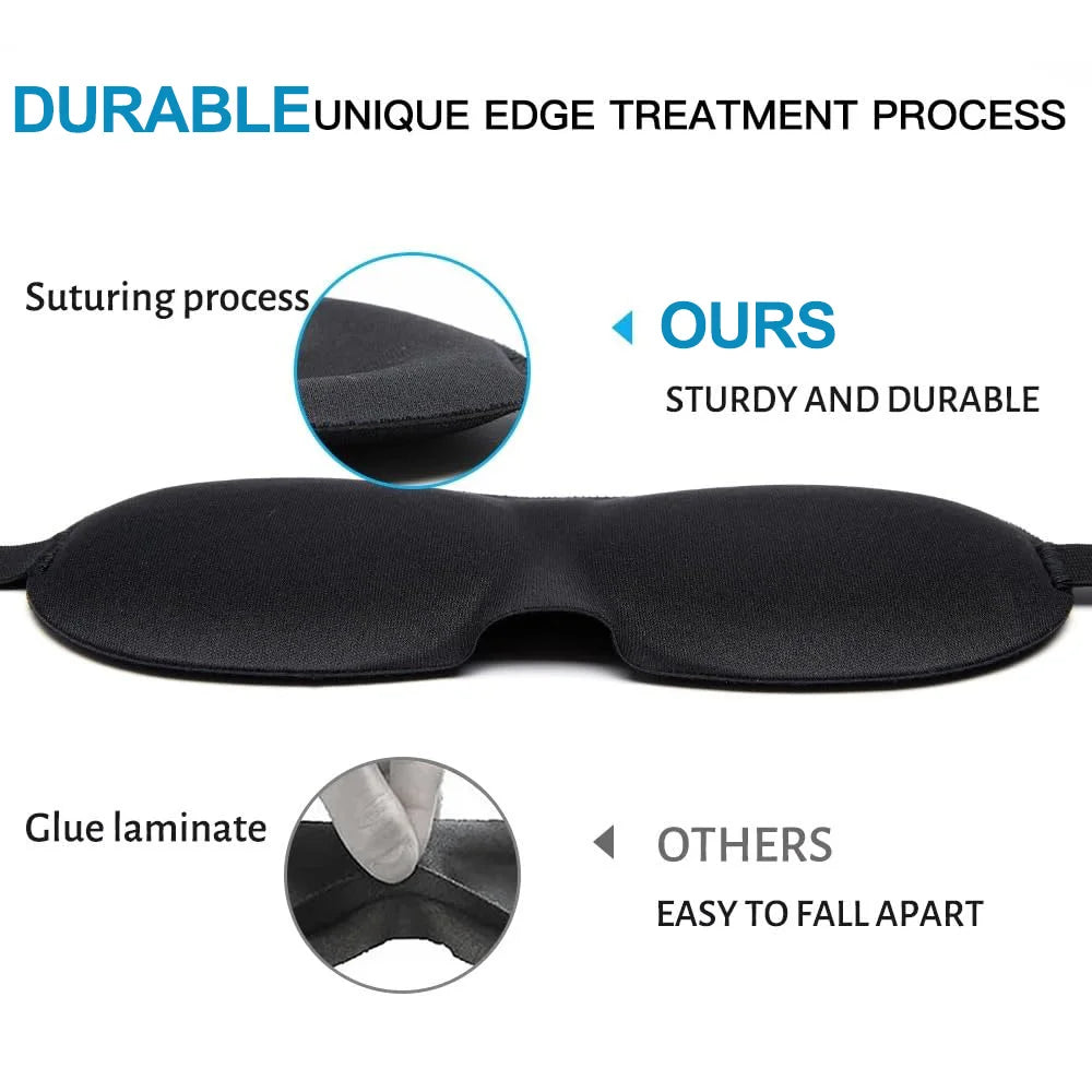 Eye Mask for Sleeping 3D Contoured Cup Blindfold Concave Molded Night Sleep Face Masks Block Out Light with Women Men Eyepatch