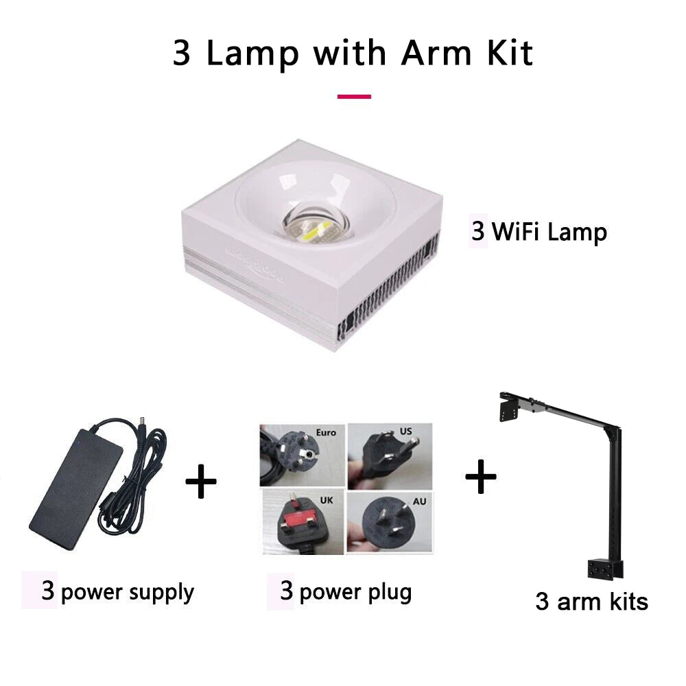 NEW PopBloom RL90 WiFi Led Aquarium Light Full Spectrum, Reef Light Aquarium Saltwater Coral Growing Marine Aquarium Tank Lamp