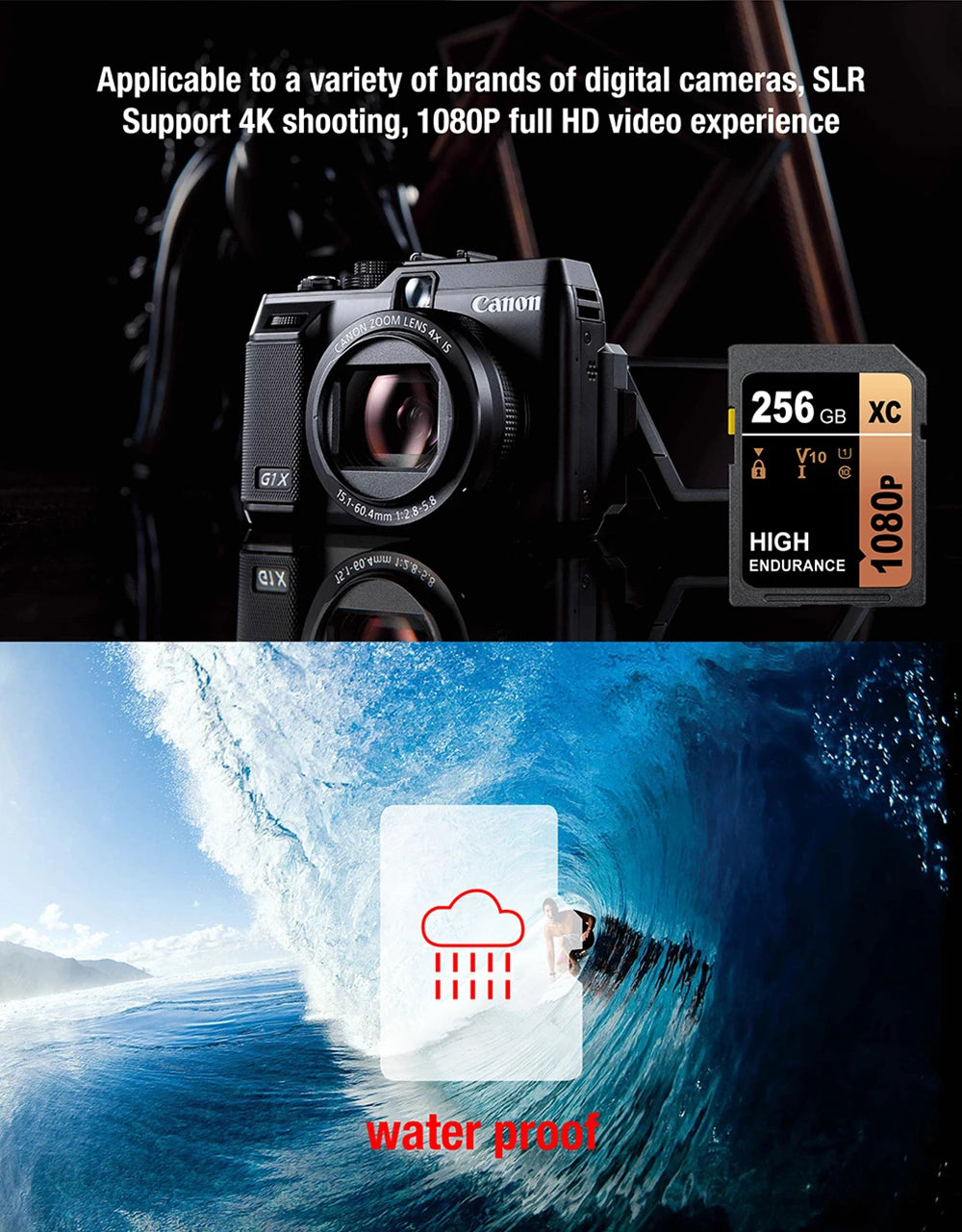 Class 10 Memory Card High Speed Camera SD Card 8GB 16GB 32GB flash sd 64gb 128gb 256gb 512G TF Card for Camera