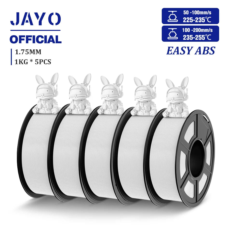 JAYO ASA / ABS / Easy ABS Filament 1.75mm 1KG 3D Filament Low Printing Temperature ABS 3D Printer Filament Excellent Resistance