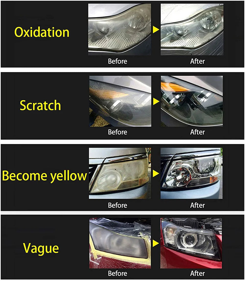 Car Headlight Liquid Polymer Polisher 800ML Car Headlights Polishing Renovation Repair Tool Light Restoration Besteam Auto Part