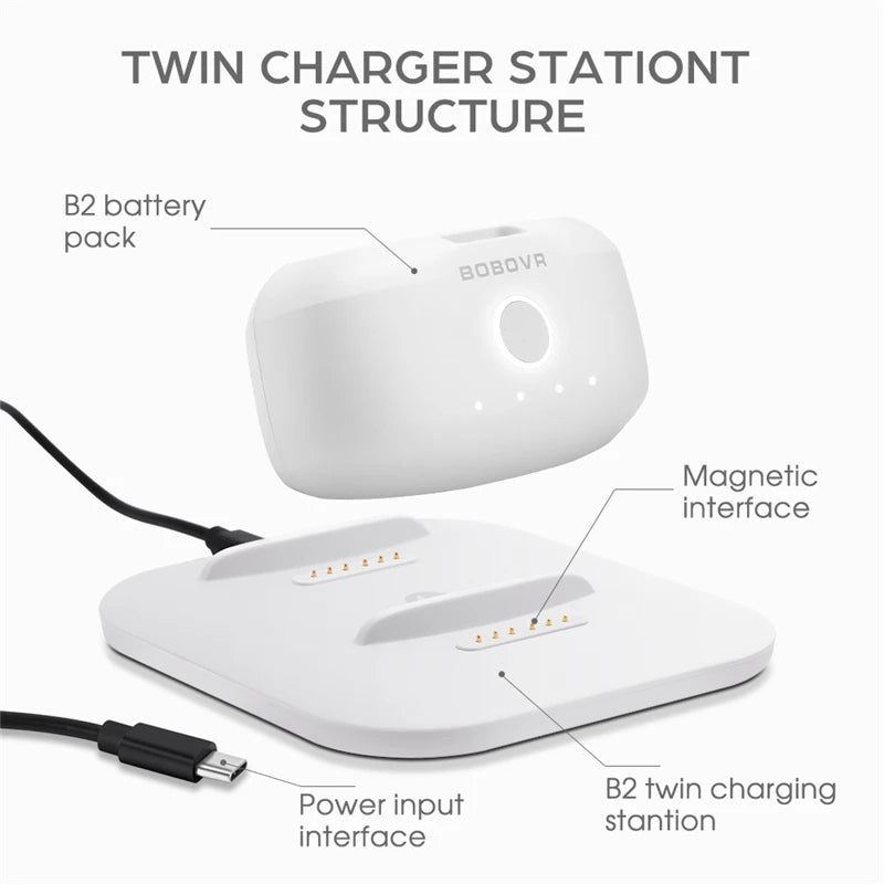 BOBOVR M2 Pro Battery Head Strap Compatible with Oculus Quest 2 Elite Halo Strap 5200mAh Battery for Meta Quest2 VR Accessories