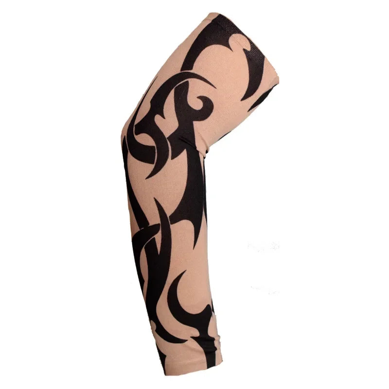 Summer Outdoor Riding Flower Arm Tattoo Sleeve Sports Travel Fishing Sunscreen Tattoo Sleeve Arm Guard