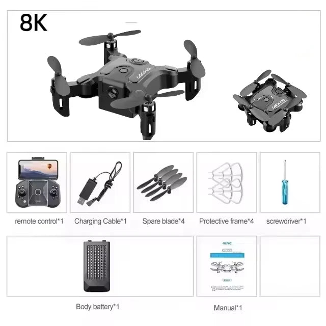 4DRC V30 Mini Drone with Camera HD 4K 1080P FPV RC Drones Profesional Five-sided Obstacle Avoidance Helicopter Drone Toy 2025