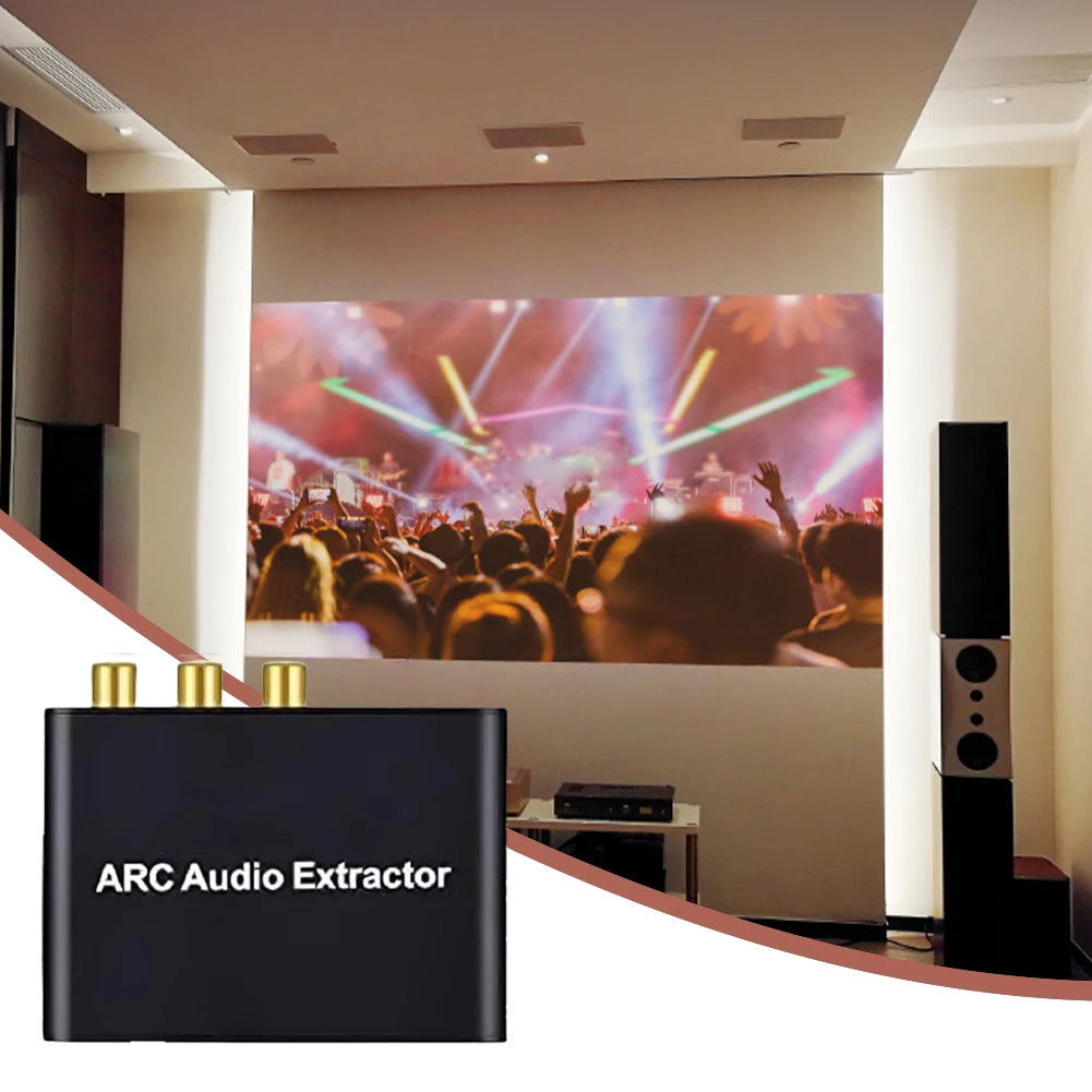 4K HDMI ARC Audio Extractor Digital to Analog Audio Converter ARC To SPDIF Coaxial L/R Stereo 3.5mm Jack Audio Adapter for HDTV