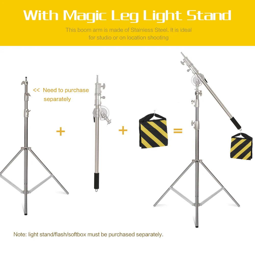 Tripod for Camera Aluminum Alloy Light Stand 290cm Portable Stand For Ring Light Live Youtube Cellphone Video & Photography Soft