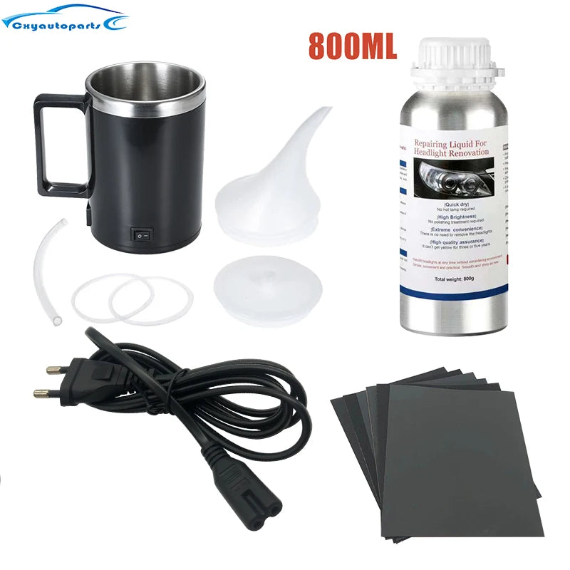 Car Headlight Liquid Polymer Polisher 800ML Car Headlights Polishing Renovation Repair Tool Light Restoration Besteam Auto Part