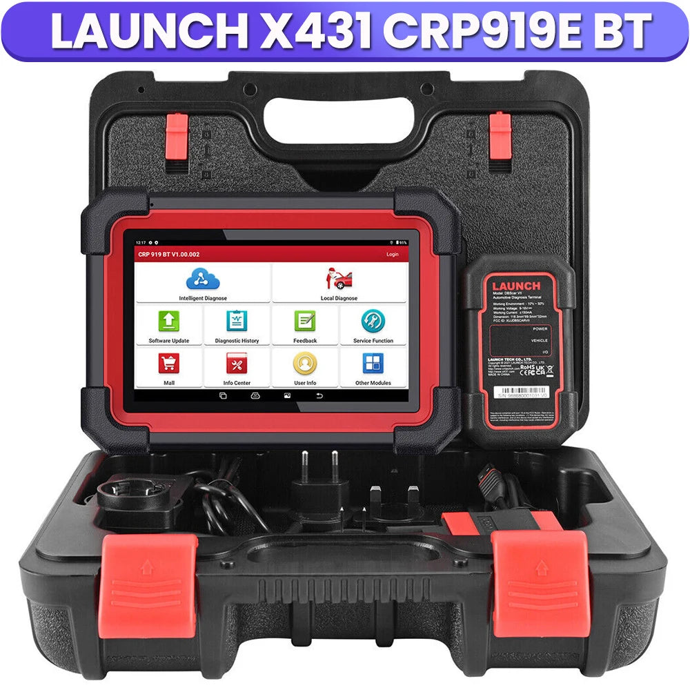 LAUNCH X431 CRP919E BT OBD2 Scanner,Bidirectional Scan Tool,added CAN FD/DoIP All System Diagnostic,with BT adapter,ECU Coding