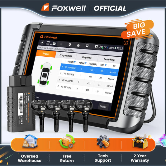 FOXWELL NT809TS TPMS Programming Tool All Systems Diagnostic Bi-Directional Control 30+ Reset OBD2 Bluetooth Automotive Scanner