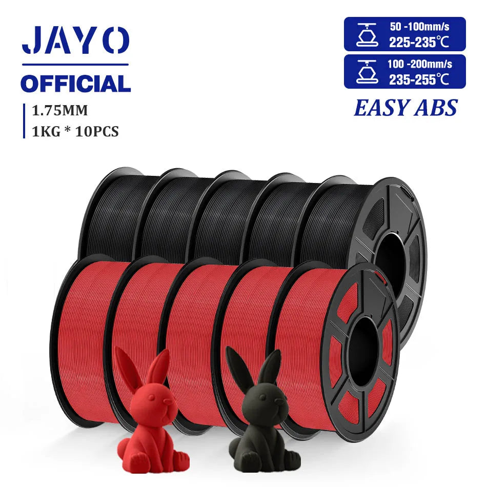 JAYO ASA / ABS / Easy ABS Filament 1.75mm 1KG 3D Filament Low Printing Temperature ABS 3D Printer Filament Excellent Resistance