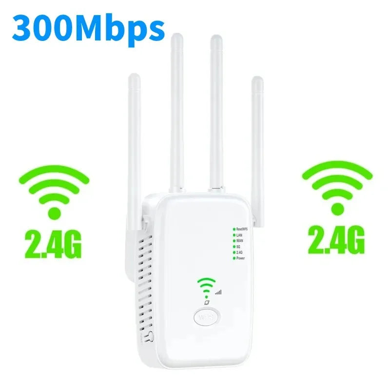 1200Mbps Wireless WiFi Repeater Signal Amplifier Router 2.4G 5G Dual-Band Extender 802.11ac Gigabit WiFi Repeater WIFI Booster