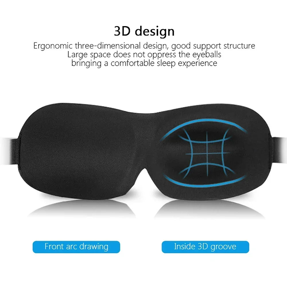 Eye Mask for Sleeping 3D Contoured Cup Blindfold Concave Molded Night Sleep Face Masks Block Out Light with Women Men Eyepatch