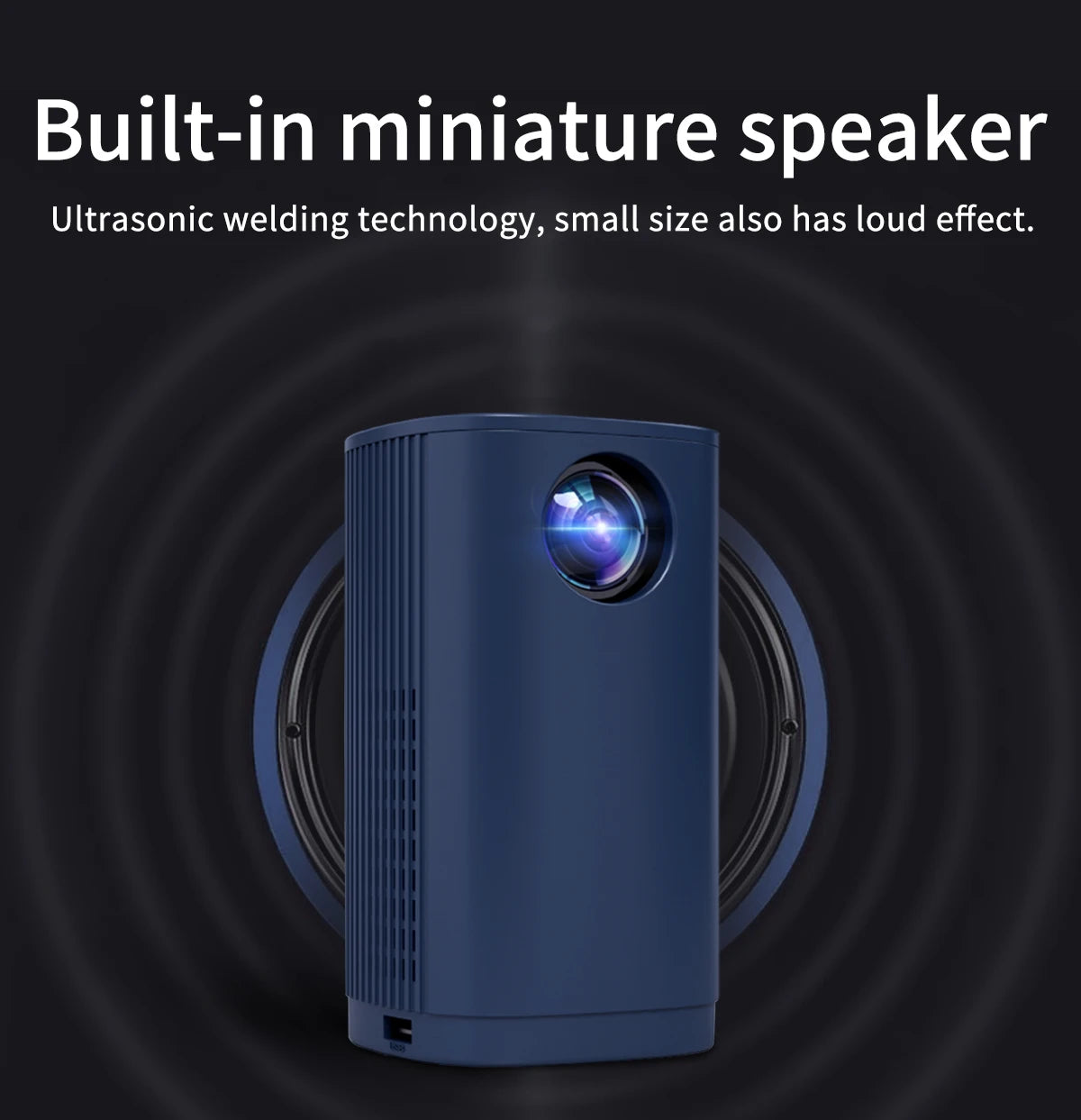 Smart Projector WIFI Mini Portable Home Theater Mobile Phone Same Screen Projector Support 4K LED Home Video Projector &Speaker