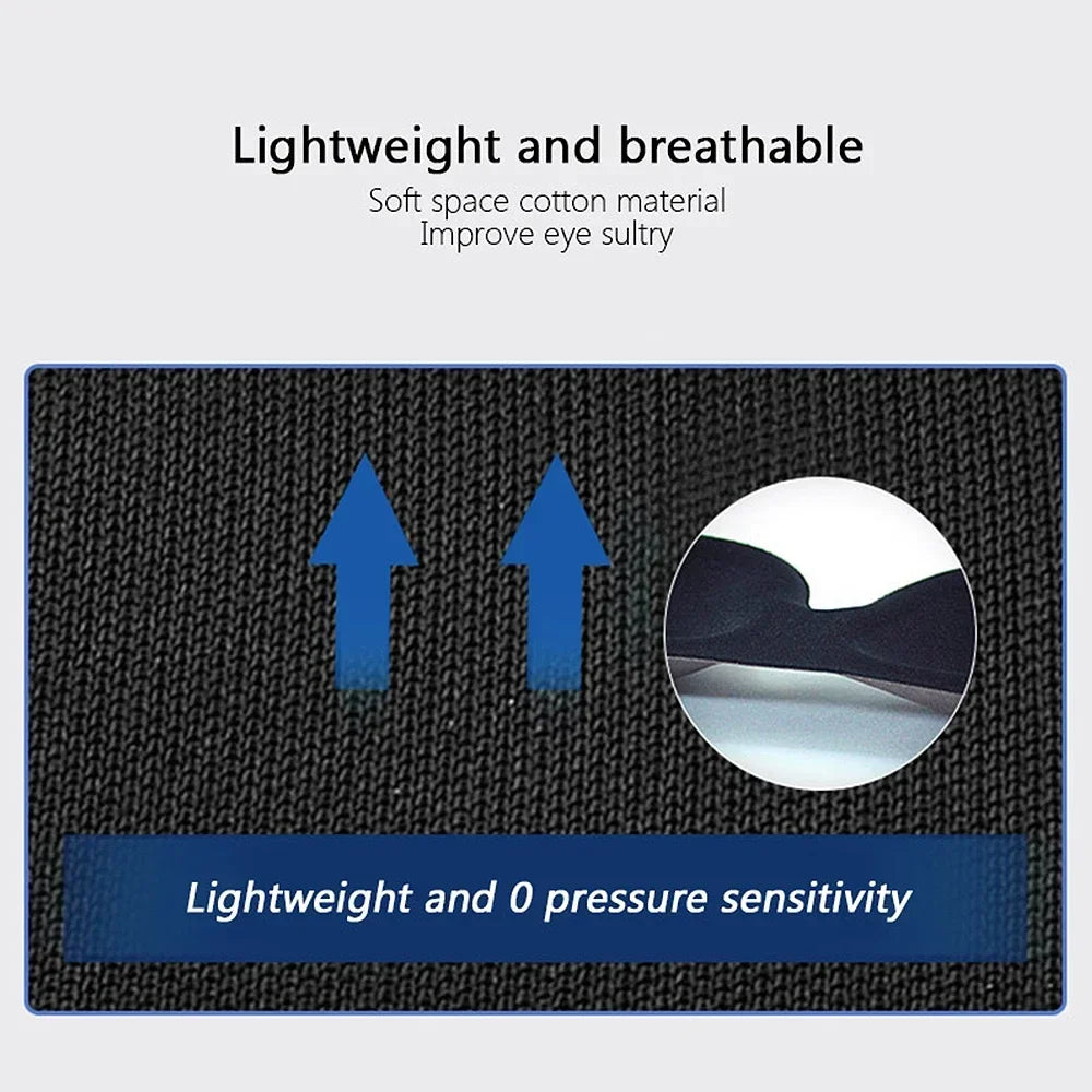 Eye Mask for Sleeping 3D Contoured Cup Blindfold Concave Molded Night Sleep Face Masks Block Out Light with Women Men Eyepatch