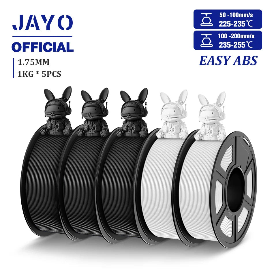 JAYO ASA / ABS / Easy ABS Filament 1.75mm 1KG 3D Filament Low Printing Temperature ABS 3D Printer Filament Excellent Resistance