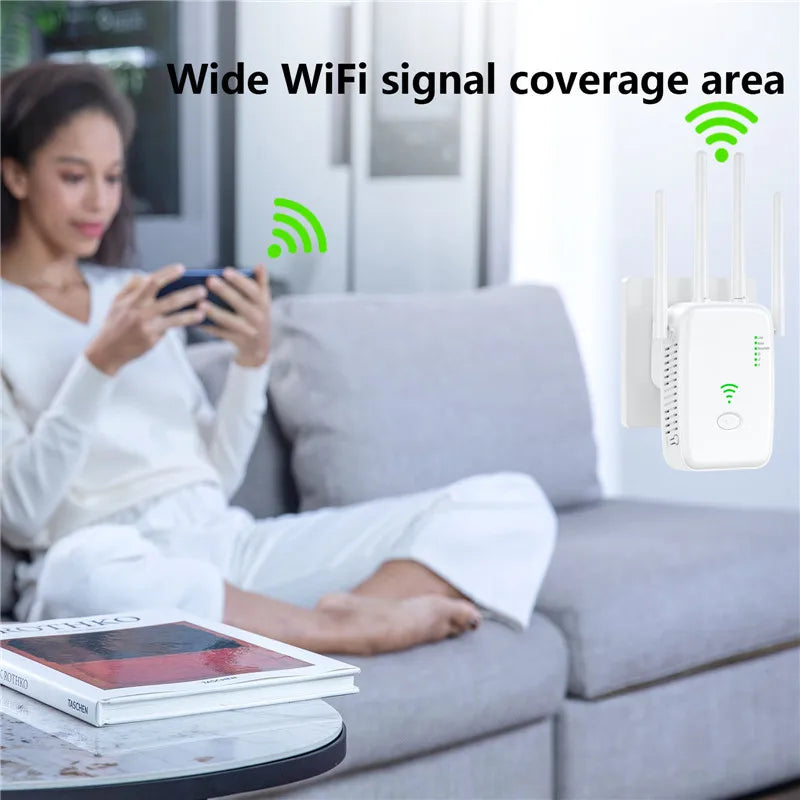 1200Mbps Wireless WiFi Repeater Signal Amplifier Router 2.4G 5G Dual-Band Extender 802.11ac Gigabit WiFi Repeater WIFI Booster