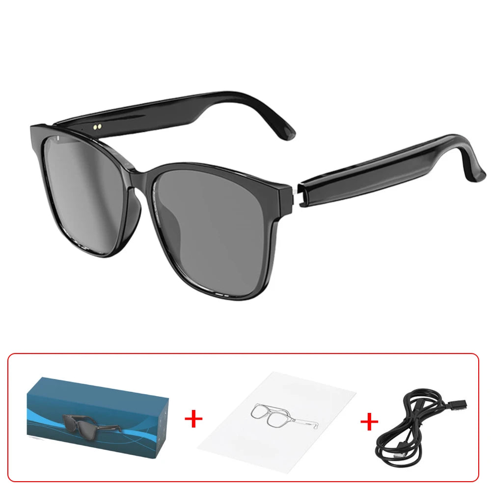 Smart Glasses Earphones Automatic Voice Translation AI Glasses Support 75 Languages Audio Glasses for Travel Business Meeting