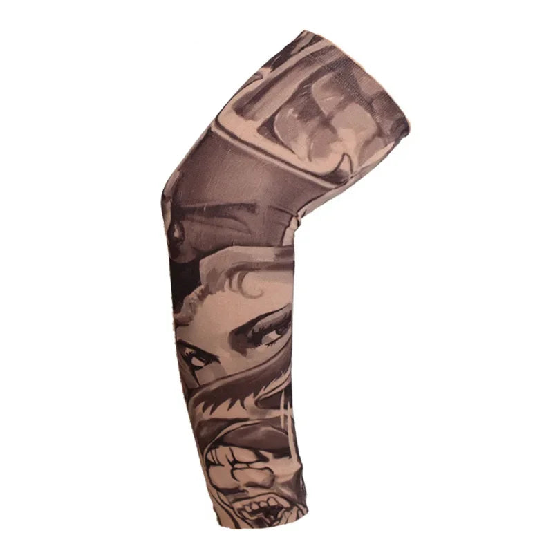 Summer Outdoor Riding Flower Arm Tattoo Sleeve Sports Travel Fishing Sunscreen Tattoo Sleeve Arm Guard