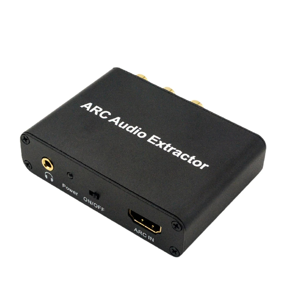 4K HDMI ARC Audio Extractor Digital to Analog Audio Converter ARC To SPDIF Coaxial L/R Stereo 3.5mm Jack Audio Adapter for HDTV