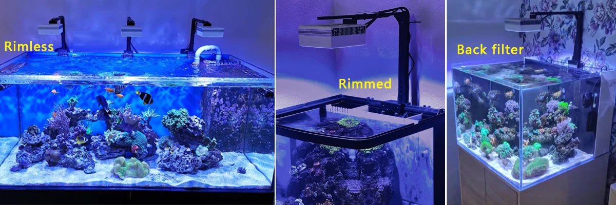 NEW PopBloom RL90 WiFi Led Aquarium Light Full Spectrum, Reef Light Aquarium Saltwater Coral Growing Marine Aquarium Tank Lamp