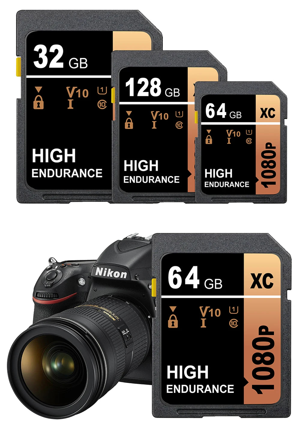 Class 10 Memory Card High Speed Camera SD Card 8GB 16GB 32GB flash sd 64gb 128gb 256gb 512G TF Card for Camera