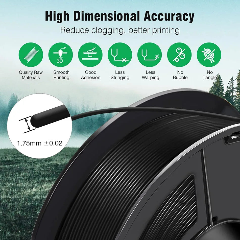 JAYO ASA / ABS / Easy ABS Filament 1.75mm 1KG 3D Filament Low Printing Temperature ABS 3D Printer Filament Excellent Resistance