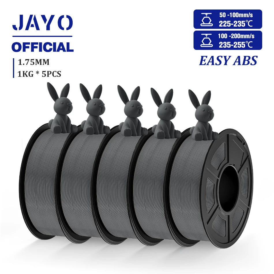 JAYO ASA / ABS / Easy ABS Filament 1.75mm 1KG 3D Filament Low Printing Temperature ABS 3D Printer Filament Excellent Resistance