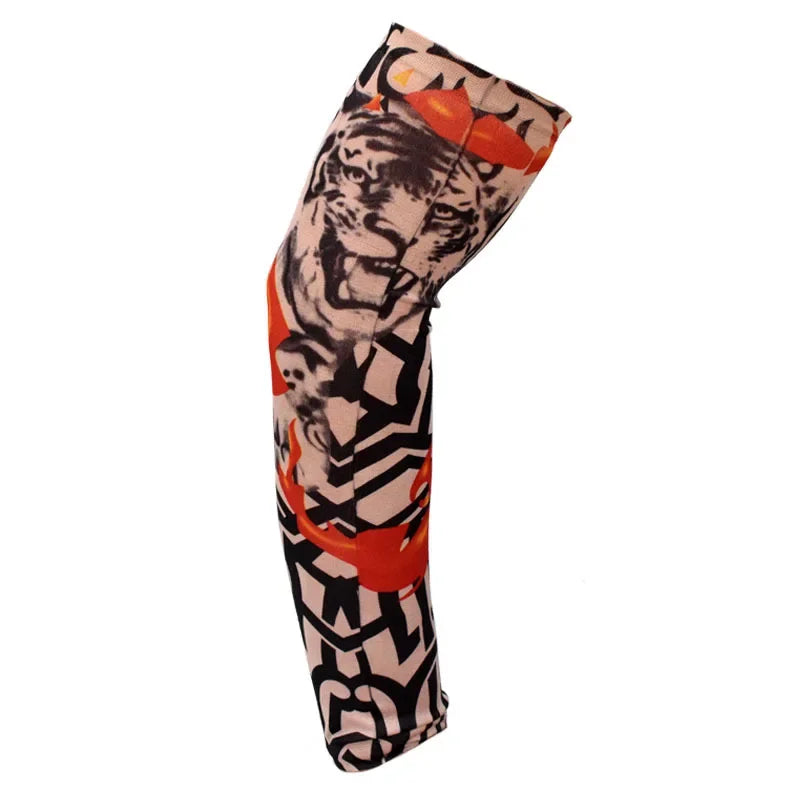 Summer Outdoor Riding Flower Arm Tattoo Sleeve Sports Travel Fishing Sunscreen Tattoo Sleeve Arm Guard