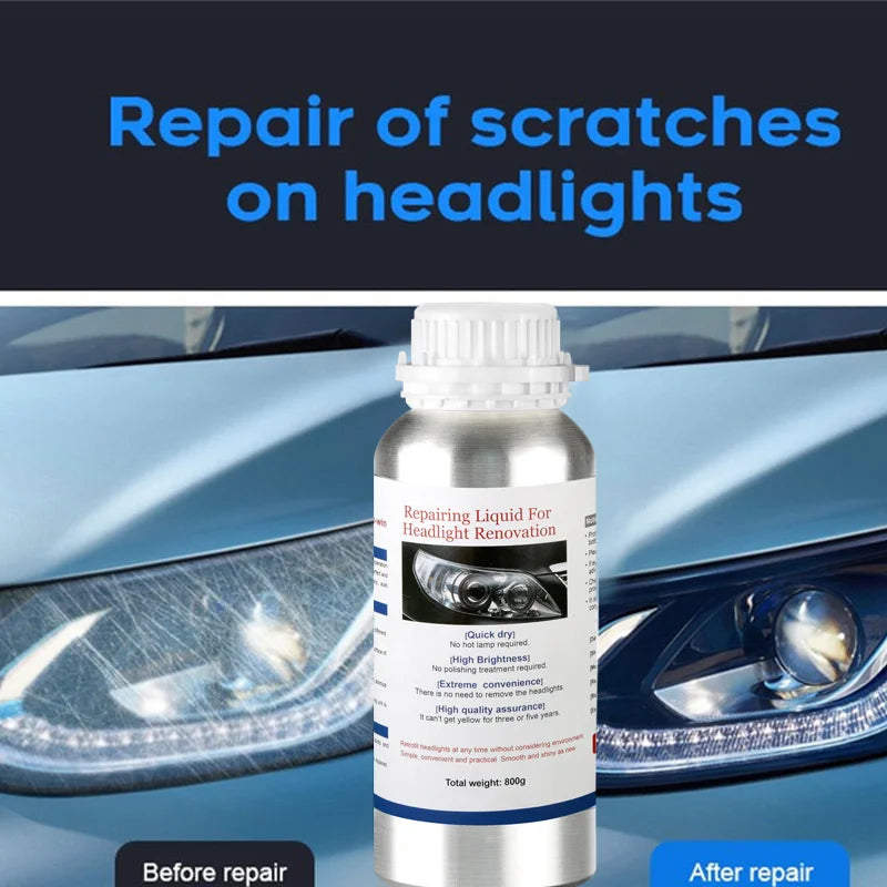Car Headlight Liquid Polymer Polisher 800ML Car Headlights Polishing Renovation Repair Tool Light Restoration Besteam Auto Part