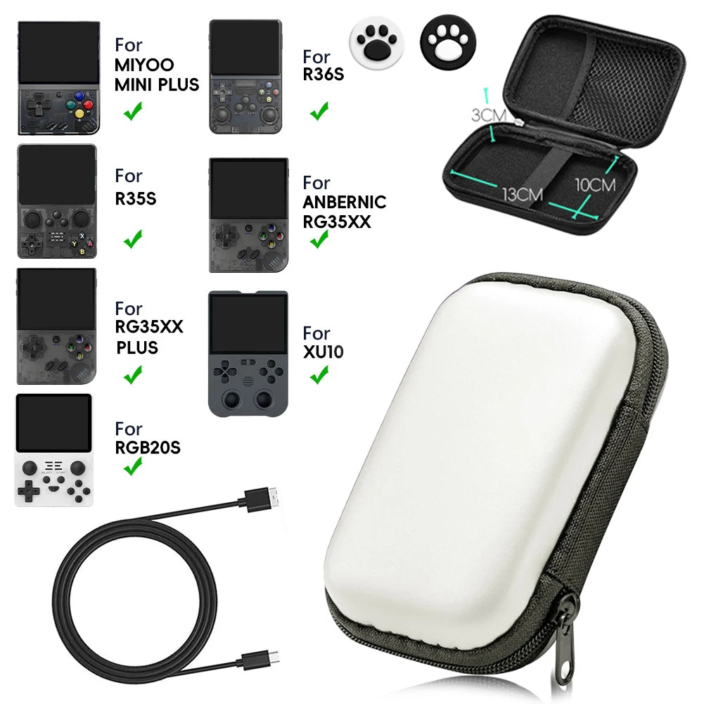For R36S/R35S Game Console Storage Bag Hard Carrying Case Shockproof Carrying Bag for Anbernic RG35XX/RG353V/RG353VS Case Bag