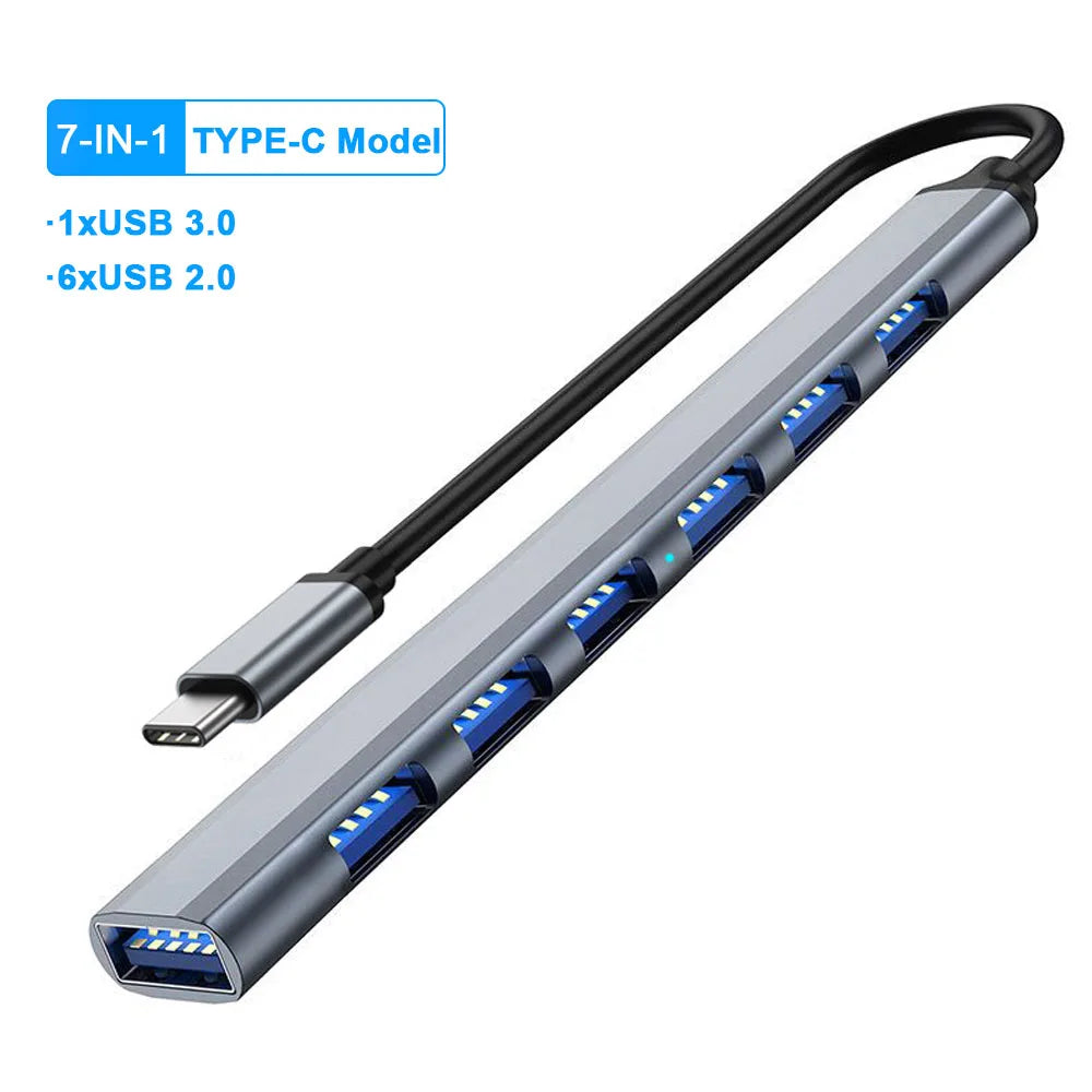 5Ports USB C Docking Station Type C to HDMI 4K/RJ45 100M Splitter USB 3.0 5Gbps High Speed USB C HUB Adapter For Laptop Macbook