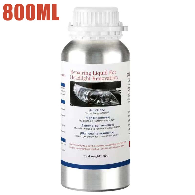 Car Headlight Liquid Polymer Polisher 800ML Car Headlights Polishing Renovation Repair Tool Light Restoration Besteam Auto Part