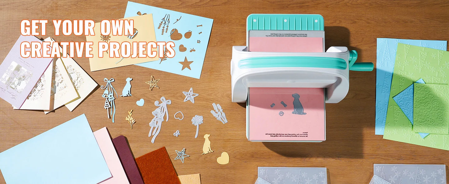 SucceBuy 6/9in Manual Die Cutting Embossing Machine Mini Opening Scrapbooking Handmake Tools for DIY Art Craft Card Decorations