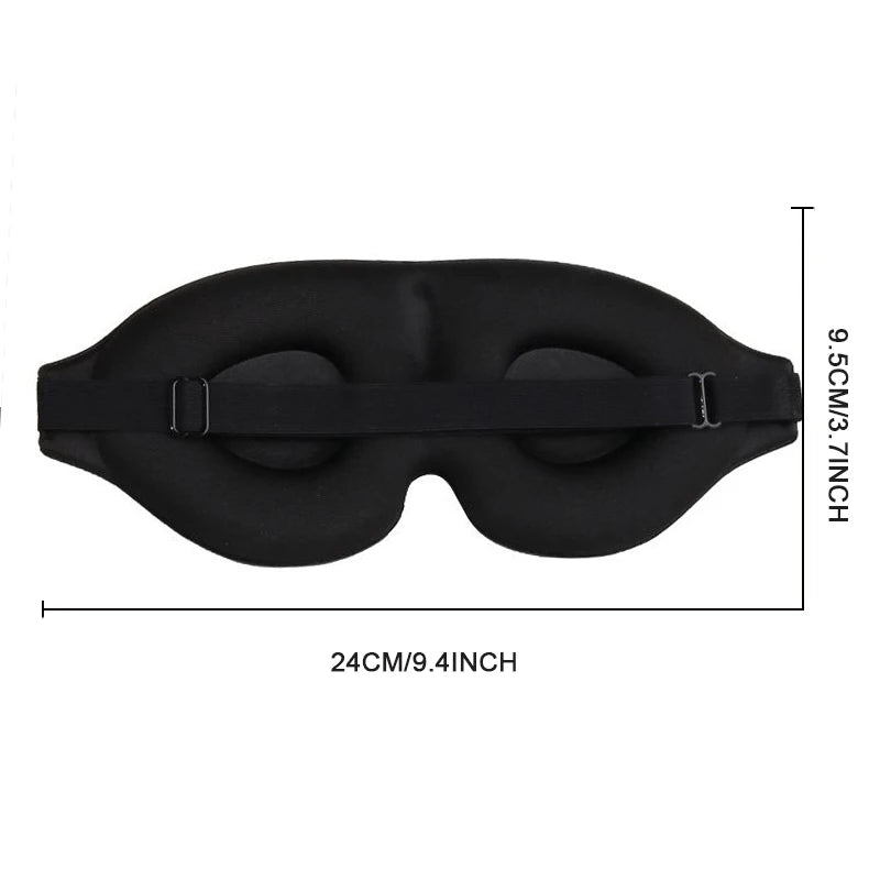 3D Eye Mask Adjustable Suitable for Men and Women with No Pressure on the Eyes Breathable and Light Blocking Eye Mask Black