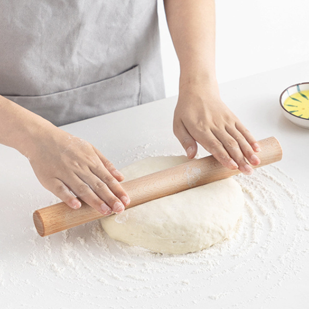 1pc High-quality Beech Wood Rolling Pin - Durable & Smooth Surface - For Baking & Pastry - Suitable for Home Bakers - Great Gift for Cooking Enthusiasts